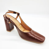Vizzano 1428-101 Block Heel Slingback Pump in Chocolate