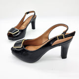 Vizzano 1840-321 Slingback Pump in Black Patent