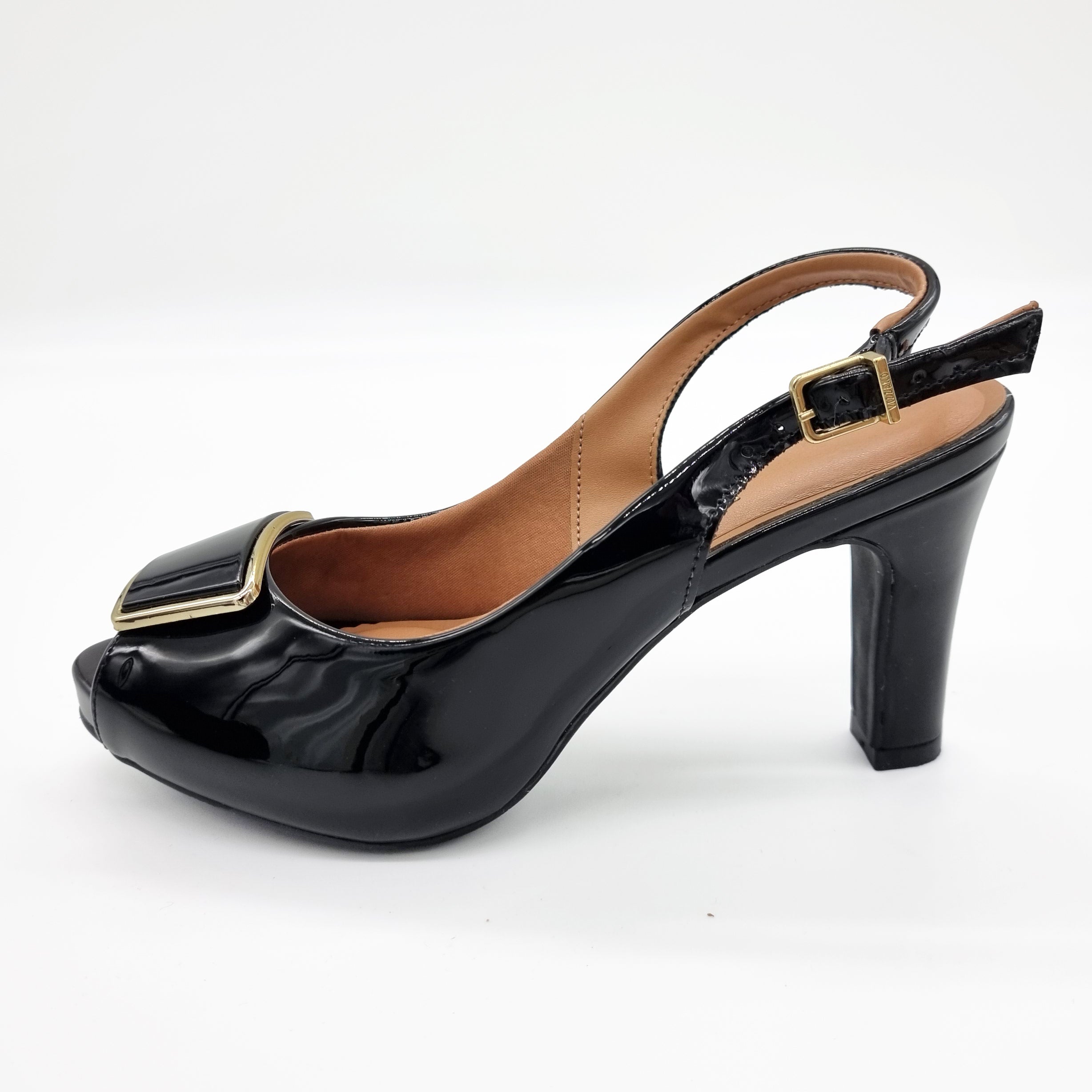 Vizzano 1840-321 Slingback Pump in Black Patent