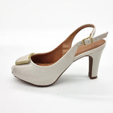 Vizzano 1840-321 Slingback Pump in Off White Patent