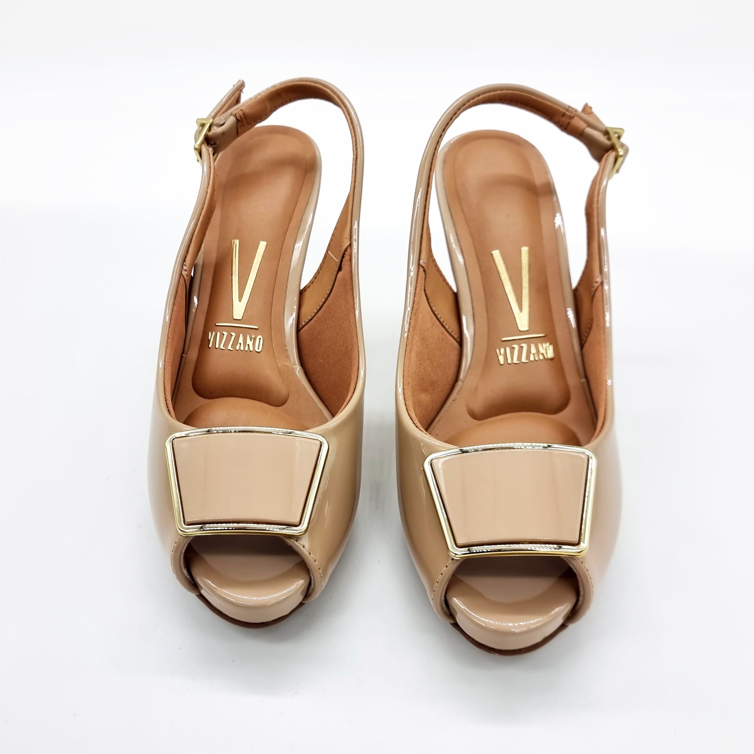 Vizzano 1840-321 Slingback Pump in Beige Patent