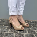 Vizzano 1840-321 Slingback Pump in Beige Patent