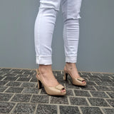 Vizzano 1840-321 Slingback Pump in Beige Patent