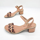 Beira Rio 8379-203 Block Heel Sandal in Multi Nude