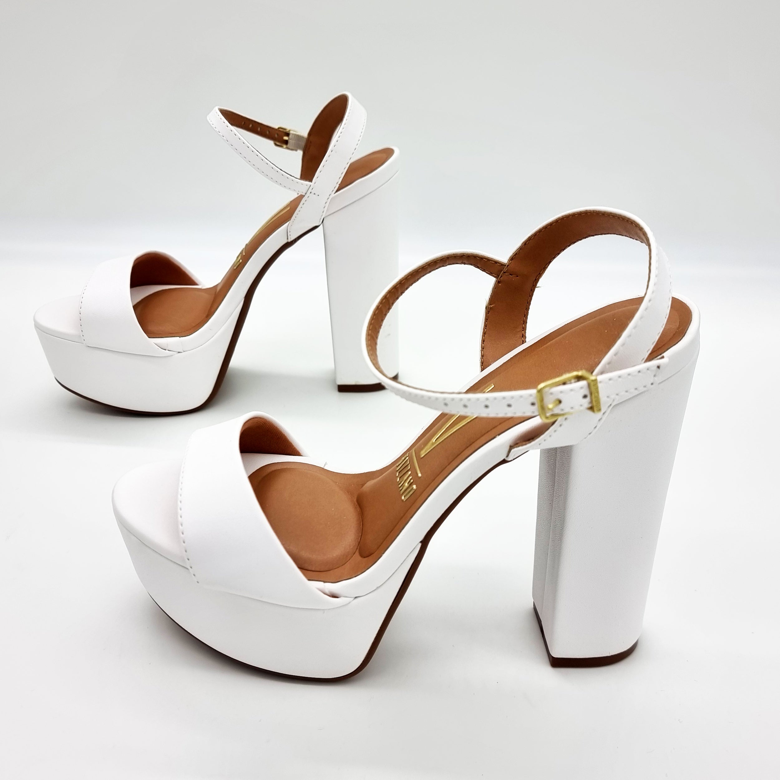 Vizzano 6282-455 High Heel Platform Sandal in White