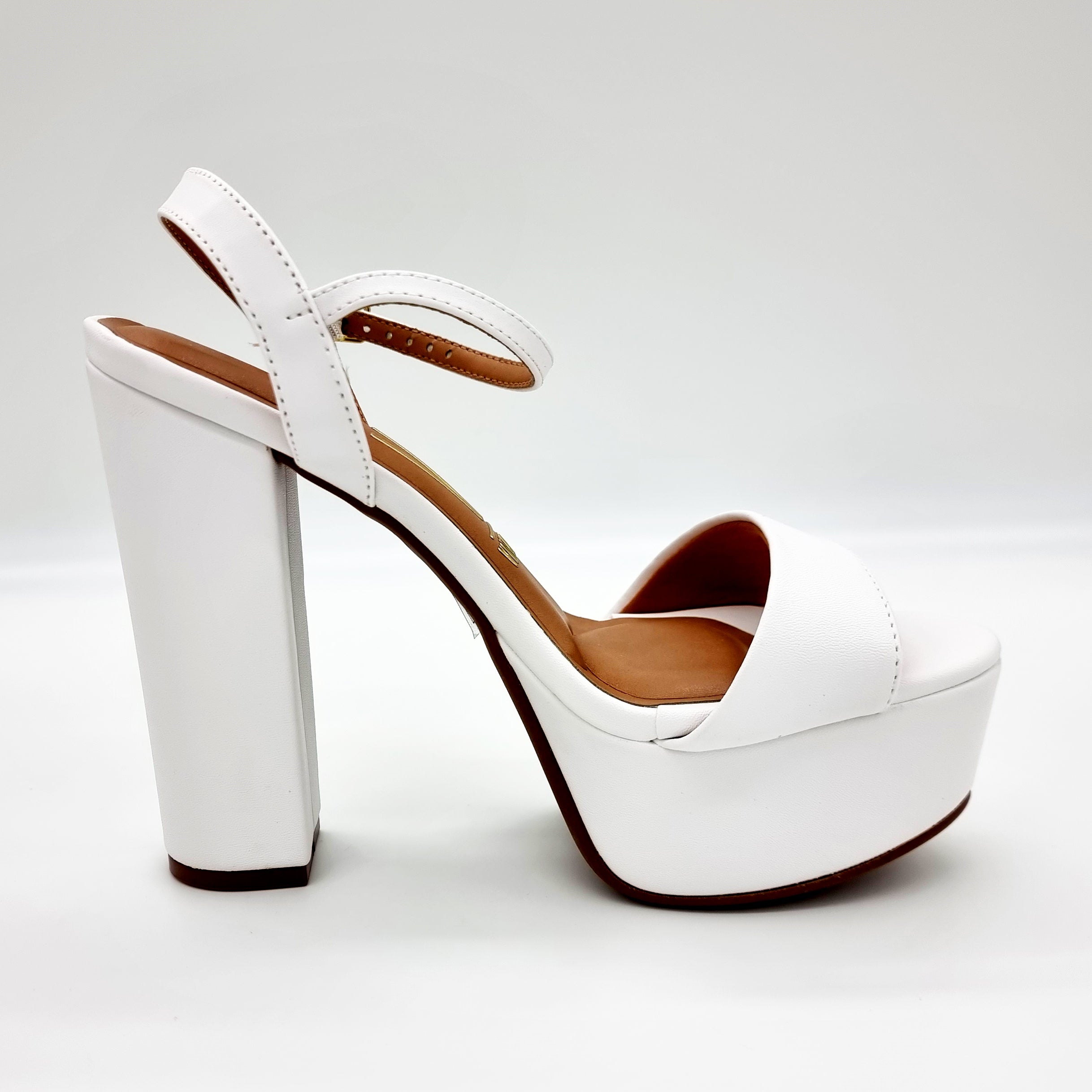 Vizzano 6282-455 High Heel Platform Sandal in White