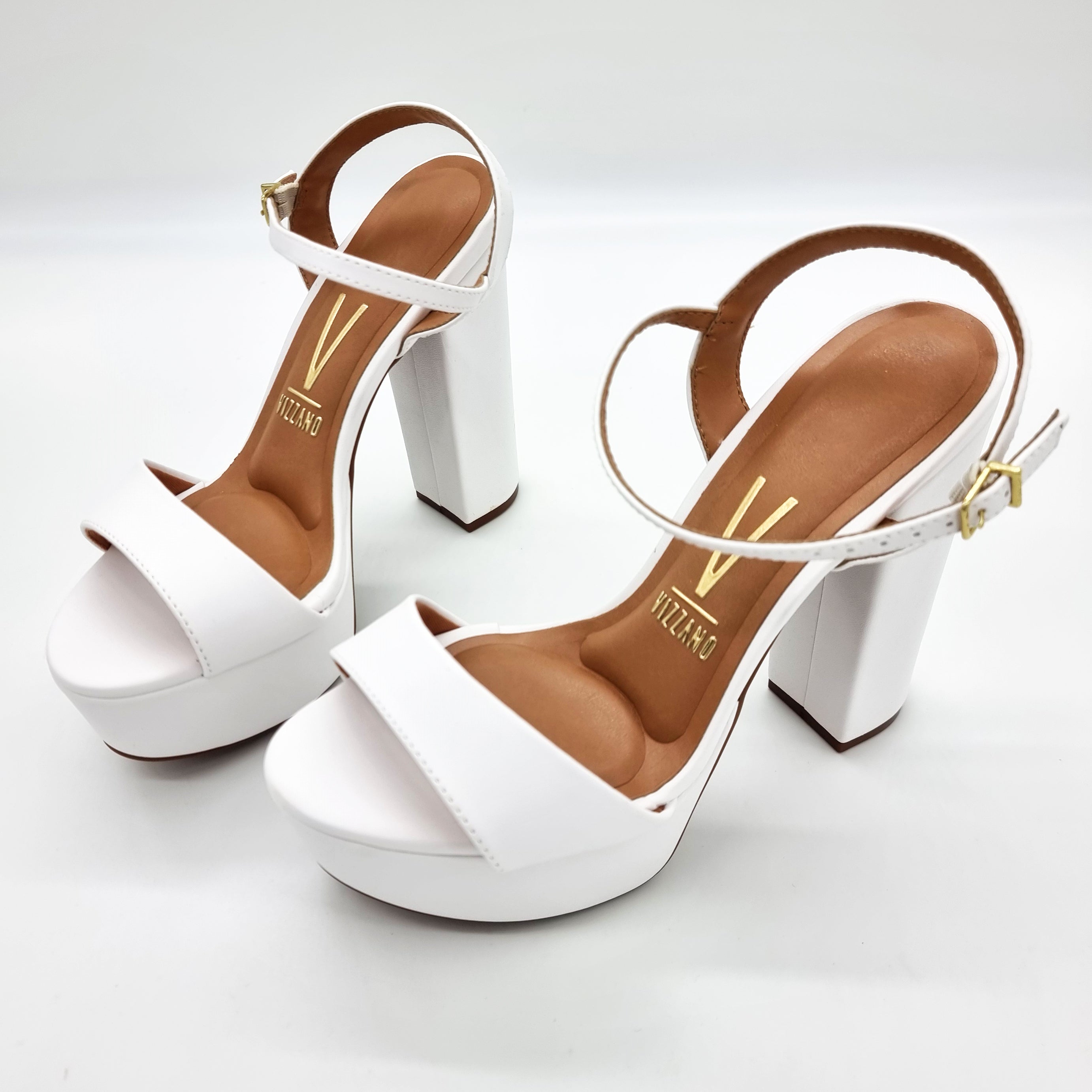 Vizzano 6282-455 High Heel Platform Sandal in White