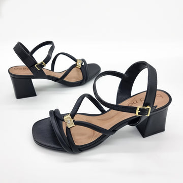 Beira Rio 8536-102 Block Heel Strappy Sandal in Black