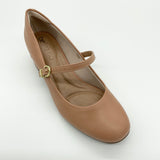 Beira Rio 4301-101 Low Heel Mary-Jane Pump in Nude Napa