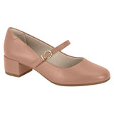 Beira Rio 4301-101 Low Heel Mary-Jane Pump in Nude Napa