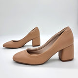 Beira Rio 4304-100 Block Heel Pump in Tan Napa