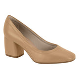 Beira Rio 4304-100 Block Heel Pump in Tan Napa