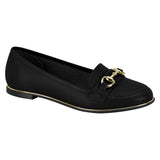 Beira Rio 4311-104 Round Toe Flat Loafer in Black Napa