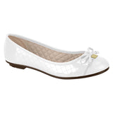 Moleca 5027-1407 Round Toe Ballerina Flat in White