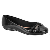 Moleca 5094-1654 Round Toe Flat in Black Patent