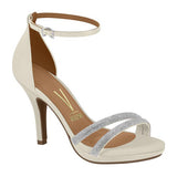 Vizzano 6210-1037 High Heel Evening Sandal in Off White