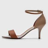 Vizzano 6276-416 Mid Heel Sandal in Beige/Camel Napa