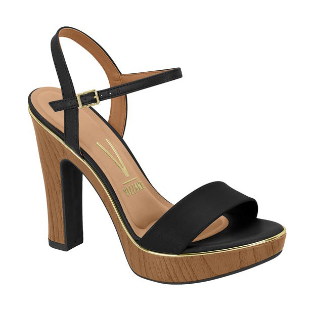 Vizzano 6292-300 High Heel Platform Sandal in Black Napa