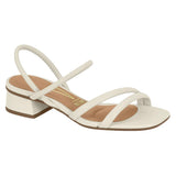 Vizzano 6454-108 Low Heel Sandal in Off White