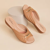 Modare 7127-246 Slip-on Flat Sandal in Tan