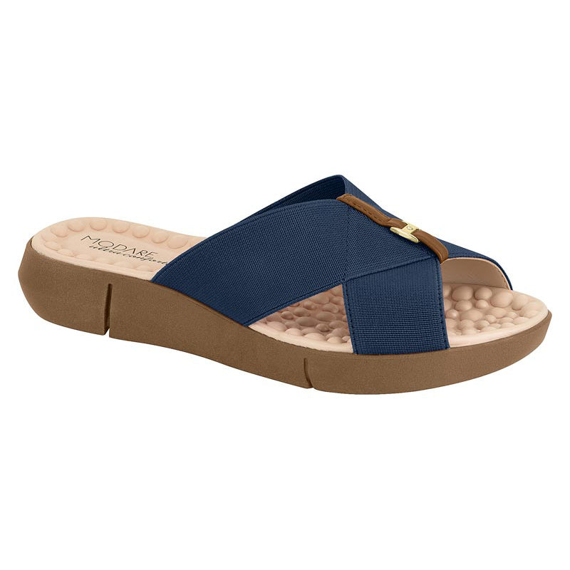 Modare 7142-101 Block Heel Strappy Sandal in Navy Blue