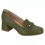 Modare 7373-118 Block Heel Loafer in Olive Napa