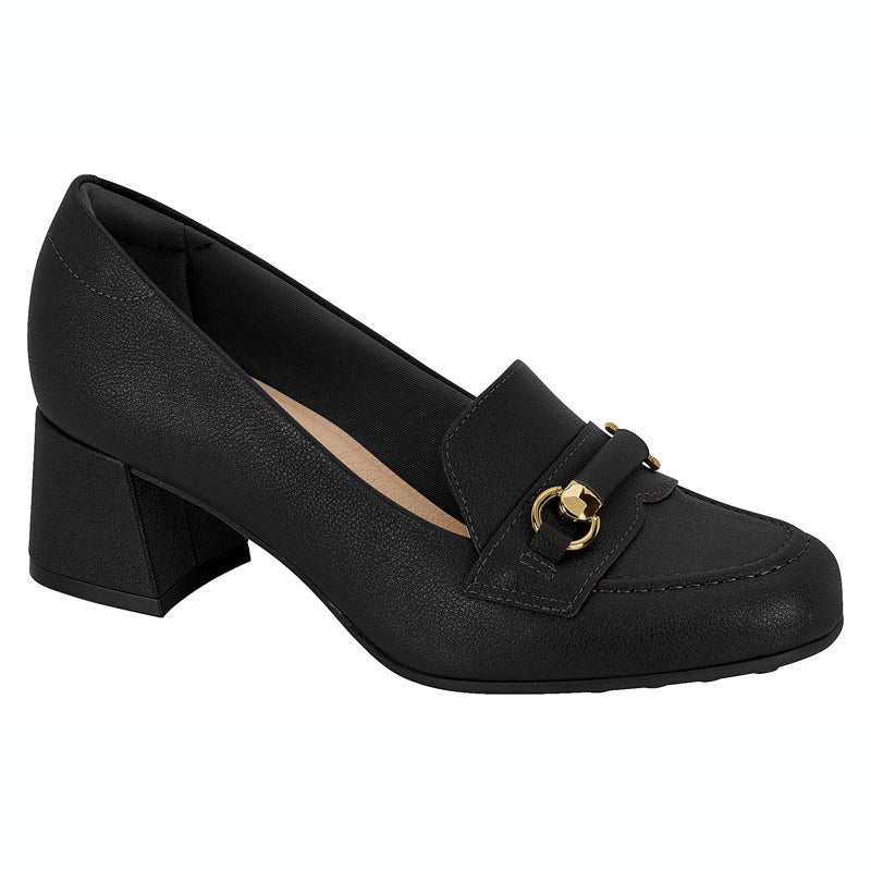 Modare 7373-118 Block Heel Loafer in Black Napa