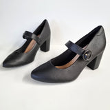 Modare 7377-106 Block Heel Mary-Jane Pump in Black