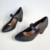 Modare 7377-106 Block Heel Mary-Jane Pump in Black