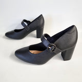 Modare 7377-106 Block Heel Mary-Jane Pump in Black