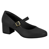 Modare 7388-102 Block Heel Mary-Jane Pump in Black