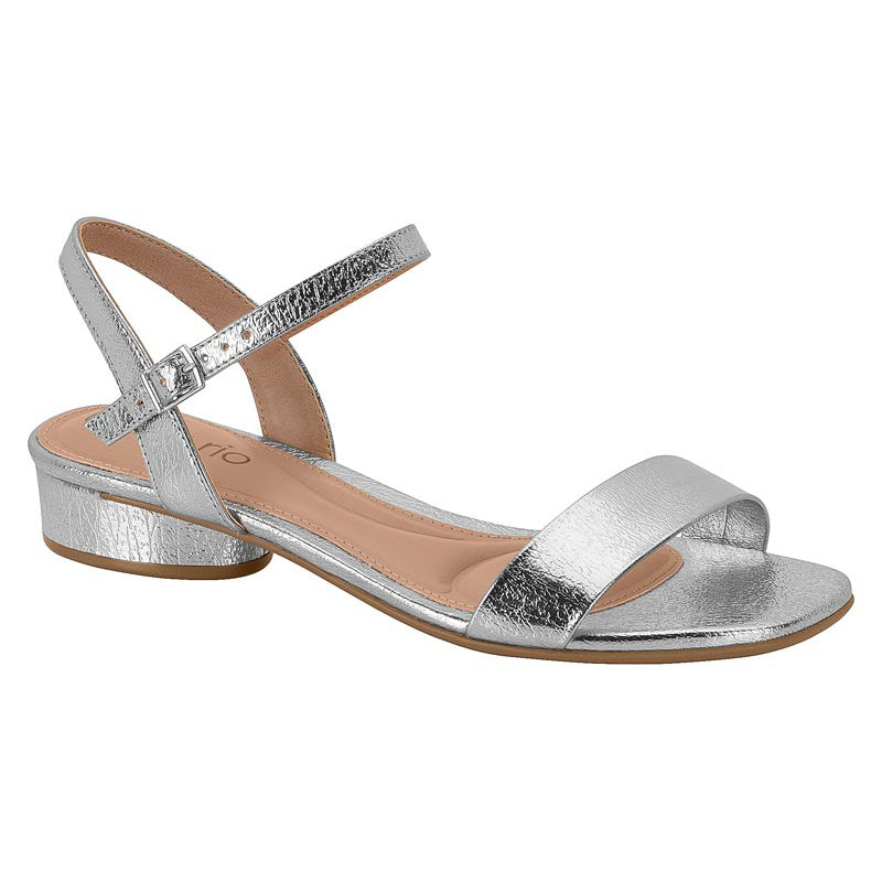 Beira Rio 8504-202 Flat Sandal in Silver