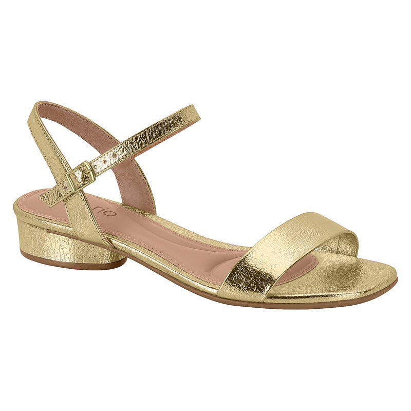 Beira Rio 8504-202 Flat Sandal in Gold