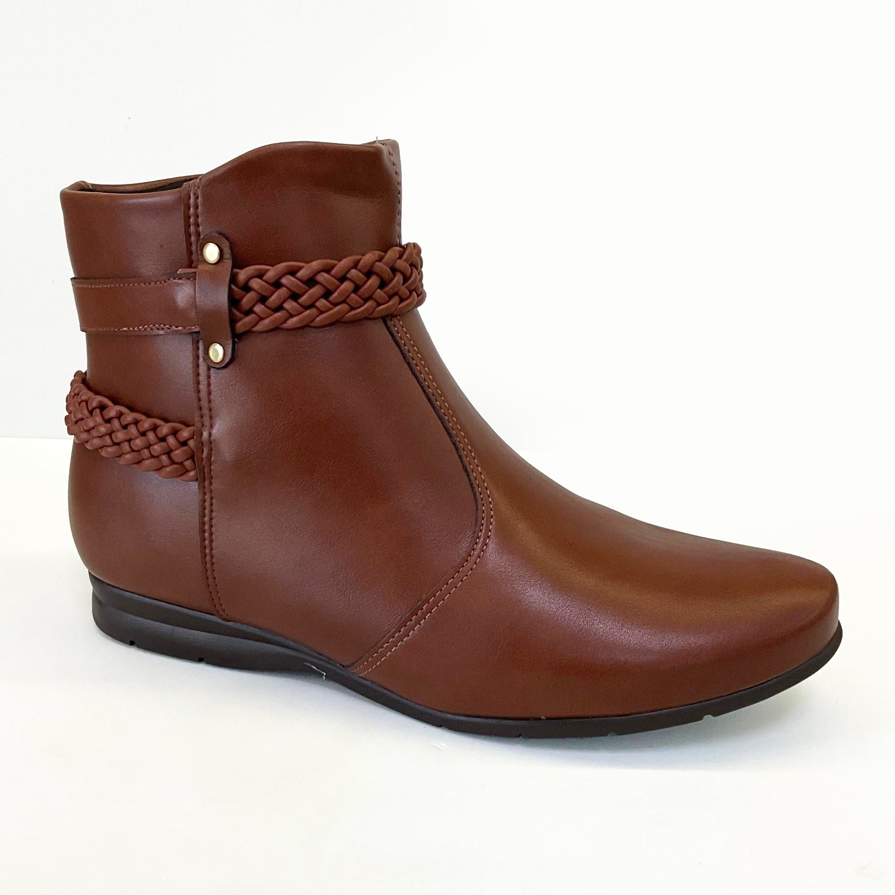 Beira Rio 9073-105 Flat Ankle Boot in Pine Napa