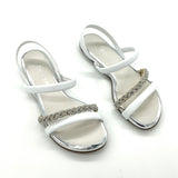 Beira Rio 8367-641 Braided Strap Flat Sandal in White