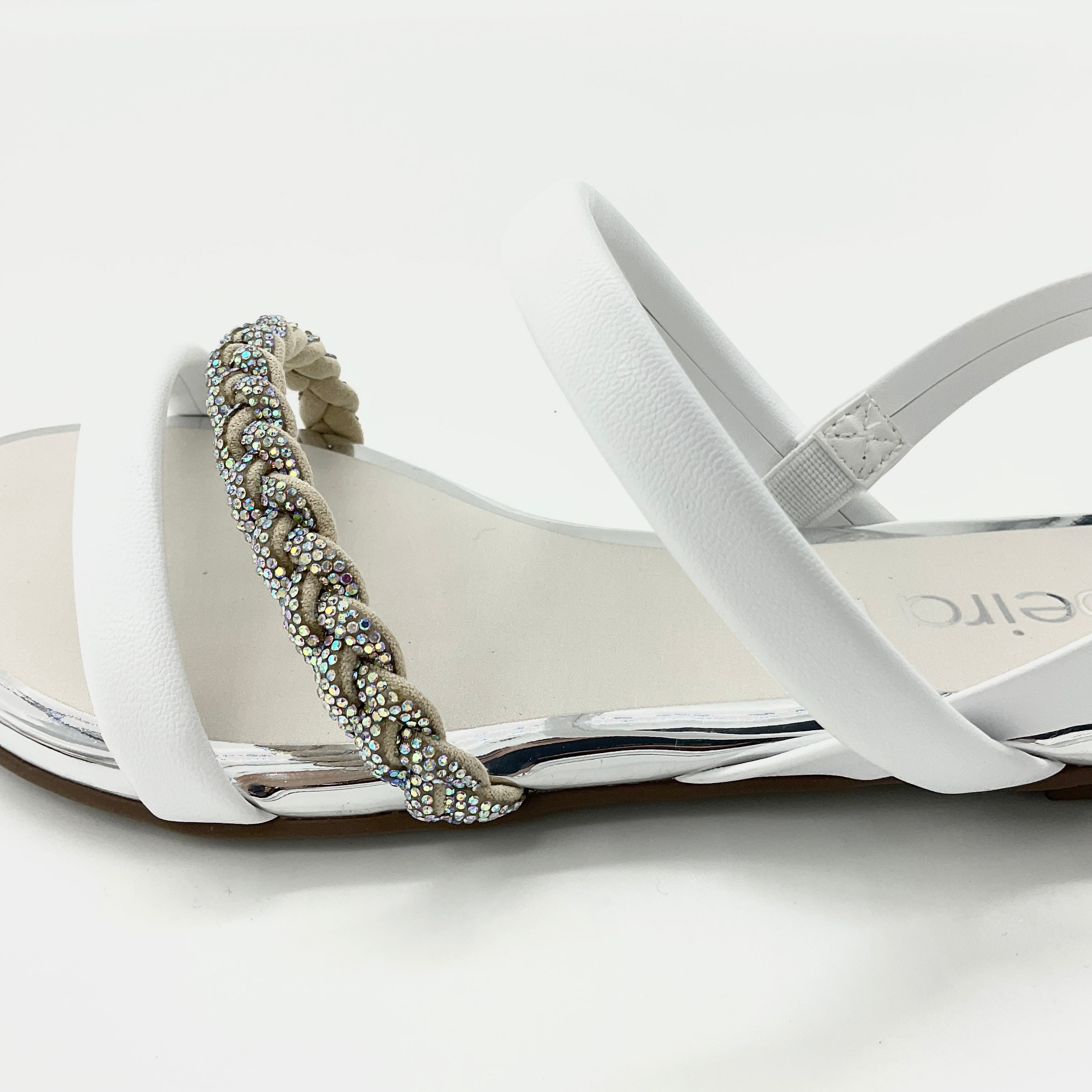 Beira Rio 8367-641 Braided Strap Flat Sandal in White