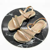 Beira Rio 8367-641 Braided Strap Flat Sandal in Rose Gold