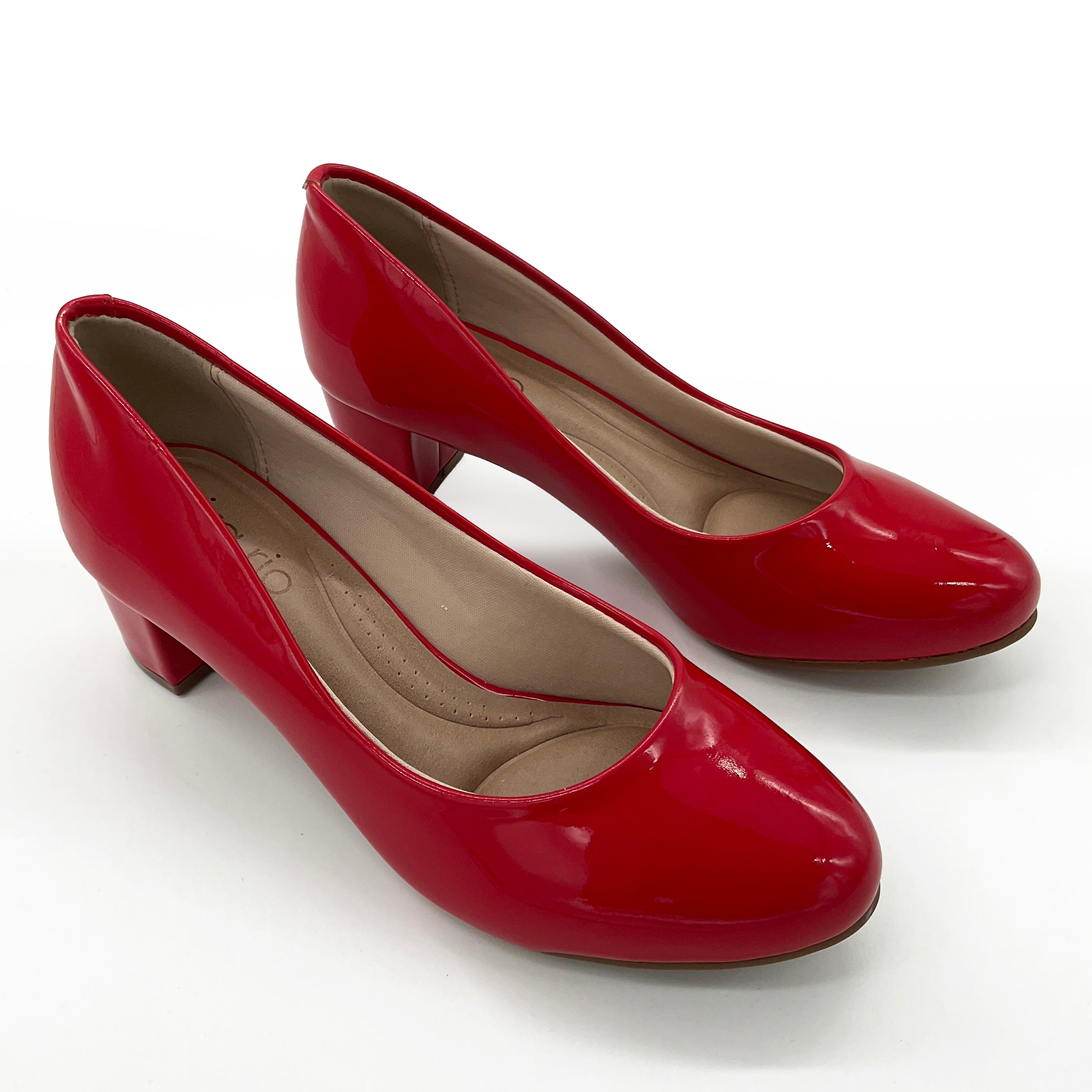 Beira Rio 4777-409 Low Heel Pump in Red Patent