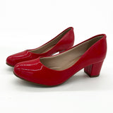 Beira Rio 4777-409 Low Heel Pump in Red Patent