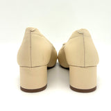 Modare 7340-133 Block Heel Pointy Toe Pump in Cream Napa