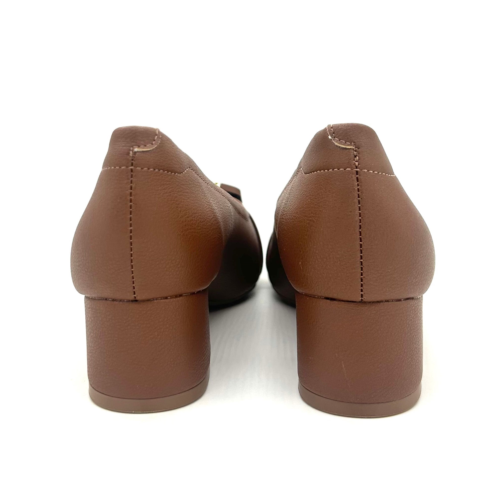 Modare 7340-133 Block Heel Pointy Toe Pump in Hazelnut Napa