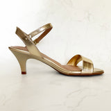 Beira Rio 8308-1530 Kitten Heel Sandal in Gold