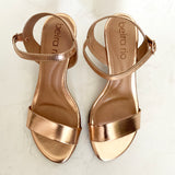 Beira Rio 8308-1530 Kitten Heel Sandal in Rose Gold