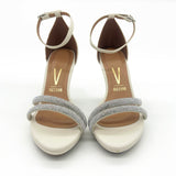 Vizzano 6210-1037 High Heel Evening Sandal in Off White