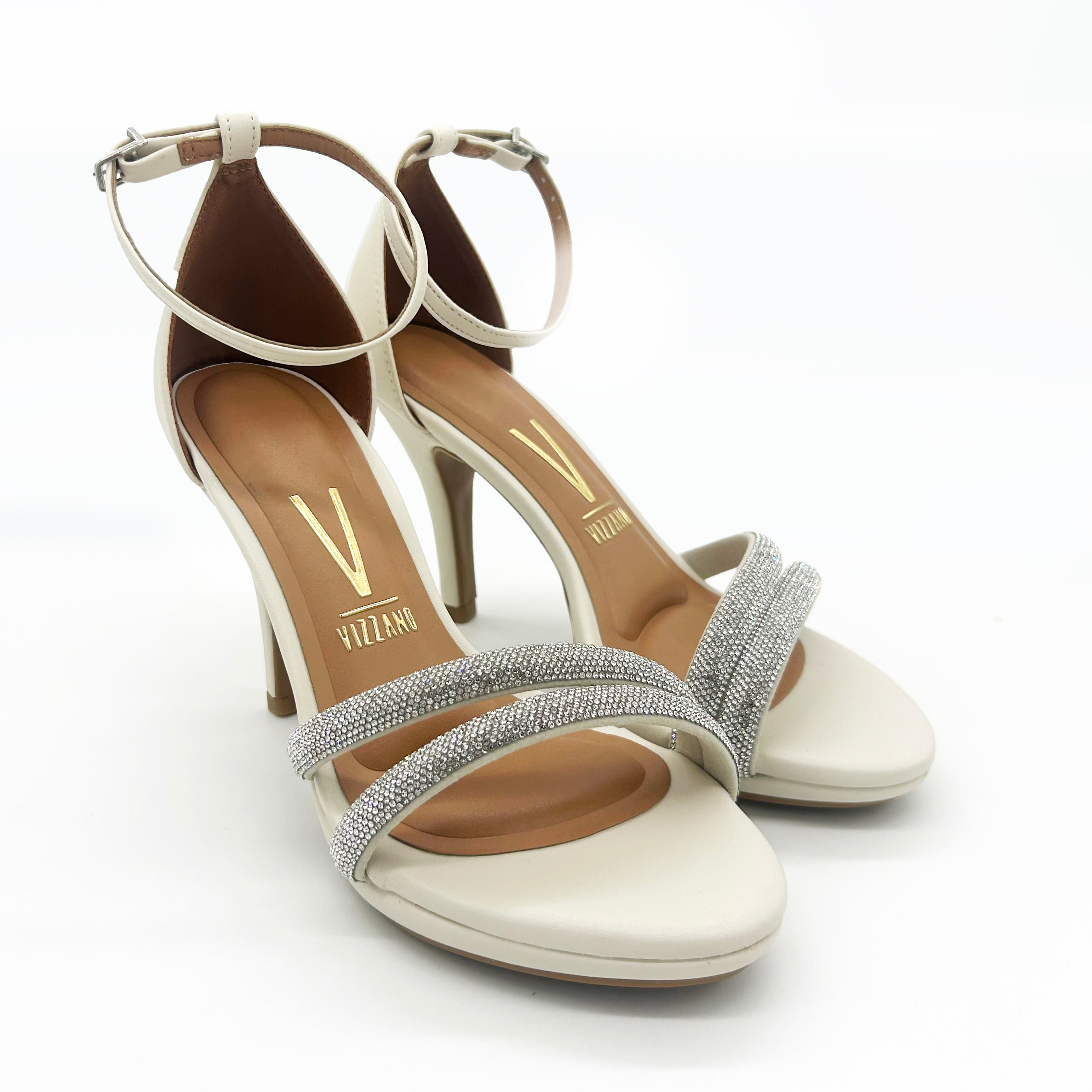 Vizzano 6210-1037 High Heel Evening Sandal in Off White