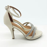 Vizzano 6210-1037 High Heel Evening Sandal in Off White