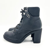 Beira Rio 9088-103 Block Heel Lace-Up Ankle Boot in Black