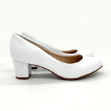 Beira Rio 4777-409 Low Heel Pump in White Napa