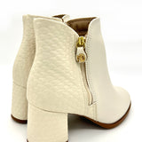Modare 7078-101 Low Heel Ankle Boot in Off White