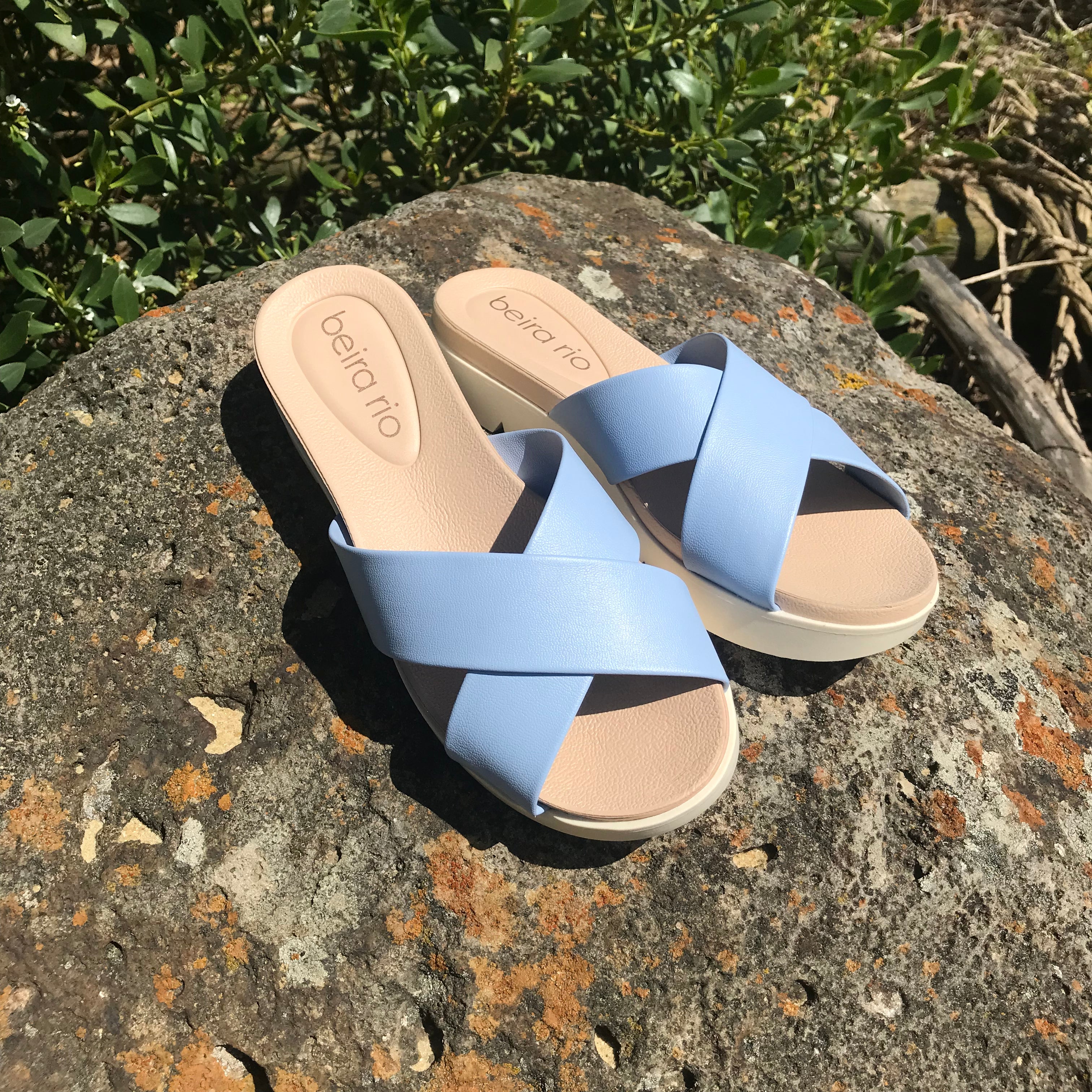 Beira Rio 8387-501 Slip-on Sandal in Jeans Napa